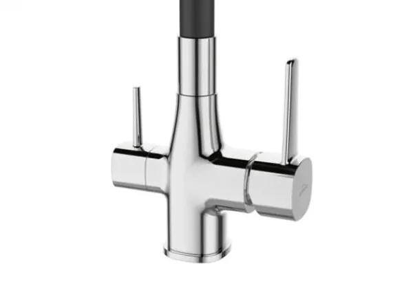 Vandfiltre>Invena GLAMOUR køkken- og håndvaskarmatur med kulfilter, krom/sort