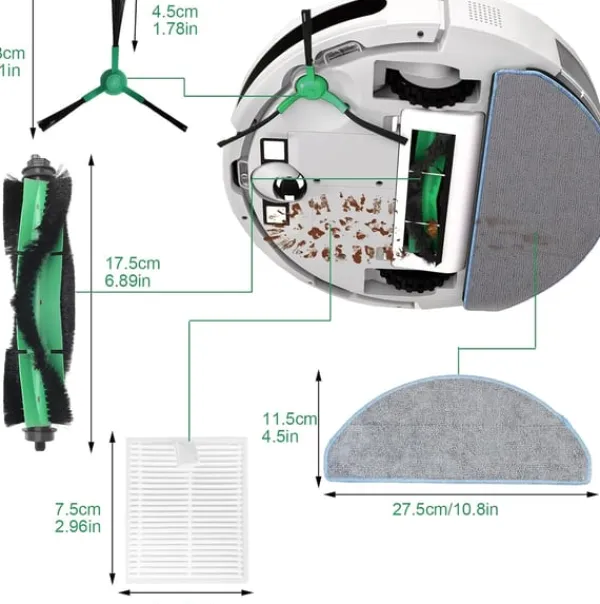 Støvsugertilbehør>iRobot Roomba Combo Essential Reservedelssæt