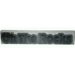 Isforme>Isbakke med teksten On The Rocks
