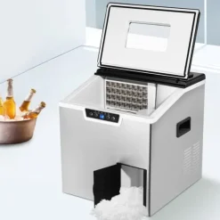 Ismaskine - 2‑i‑1 Knust is & Isterningemaskine - 150–180 W - Automatisk rengøring - Luftkølet - LCD‑display - Sølv Outlet