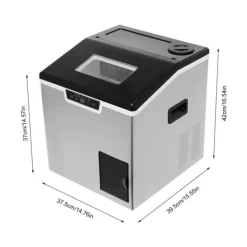Ismaskine - 2‑i‑1 Knust is & Isterningemaskine - 150–180 W - Automatisk rengøring - Luftkølet - LCD‑display - Sølv Outlet