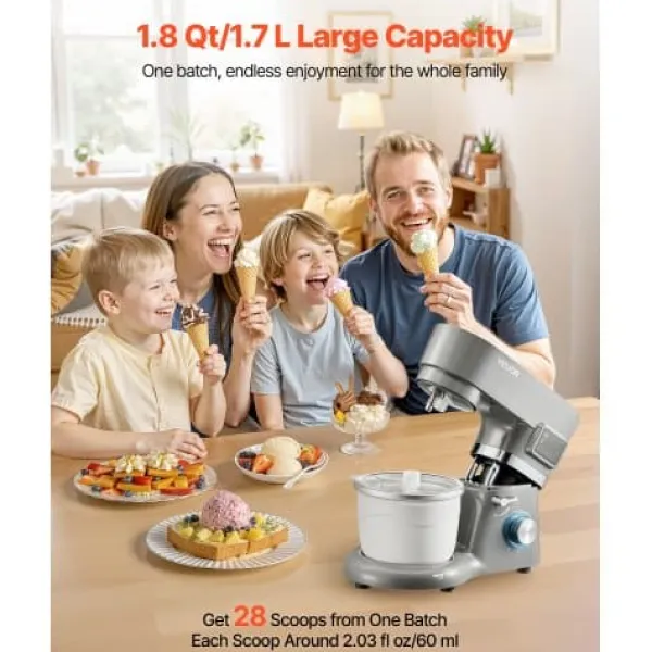 Ismaskine>Ismaskine 1,7 L 37,5x21,2x30,5 cm Grå, elektrisk apparat