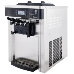 Ismaskine Hvid 2200 W, 2 x 6 L bordmodel, 220 V. Effektiv ismaskine i rustfrit stål med æggebakke. Perfekt til hjemmelavet is! Discount