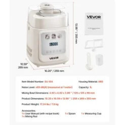 Ismaskine, Opretstående automatisk med indbygget kompressor, 25.9x26.9x35.5 cm, Frossen yoghurtmaskine Outlet