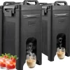 Isoleret Dispenser til Varme og Kolde Drikke, 5 Gallon/19 Liter, Drikkevareserveringssæt med 2 stk. Outlet