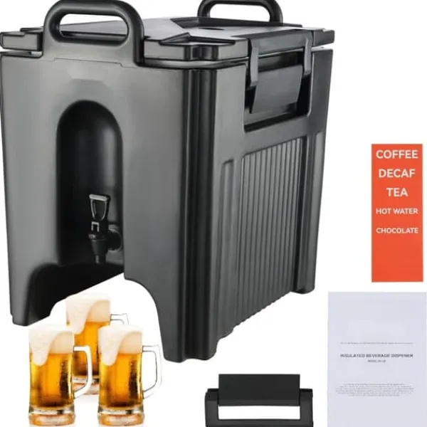 Isoleret drikkevaredispenser, 10 gallon, fødevaregodkendt LL9450UP til kolde og varme drikke. Termisk køler med to-trins hanehåndtag. Clearance