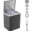 Isspande & Kølere>Isolering Ice Chest 14x12x18, rustfrit stål, med dæksel, transportabel, ideel til udendørsbrug