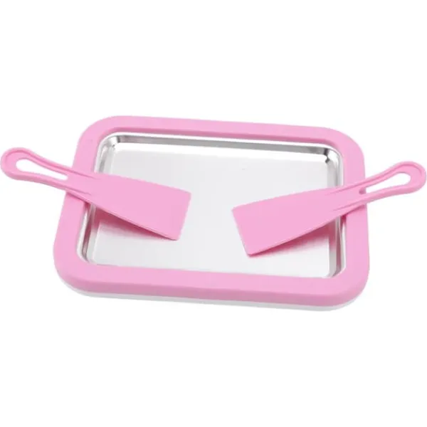 Isrulleplade Gør-det-selv Håndværk Ikke-stik påkrævet Stor størrelse Rustfrit Stål Rullemaskine med Plastikskovl Pink Outlet