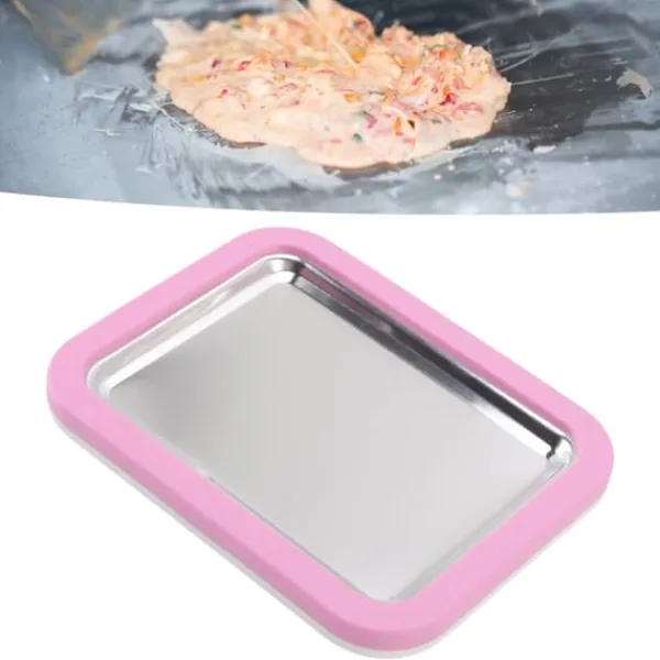 Isrulleplade Gør-det-selv Håndværk Ikke-stik påkrævet Stor størrelse Rustfrit Stål Rullemaskine med Plastikskovl Pink Outlet