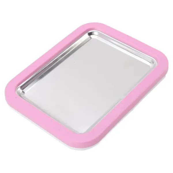Isrulleplade Gør-det-selv Håndværk Ikke-stik påkrævet Stor størrelse Rustfrit Stål Rullemaskine med Plastikskovl Pink Outlet