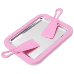 Isrulleplade Gør-det-selv Håndværk Ikke-stik påkrævet Stor størrelse Rustfrit Stål Rullemaskine med Plastikskovl Pink Outlet