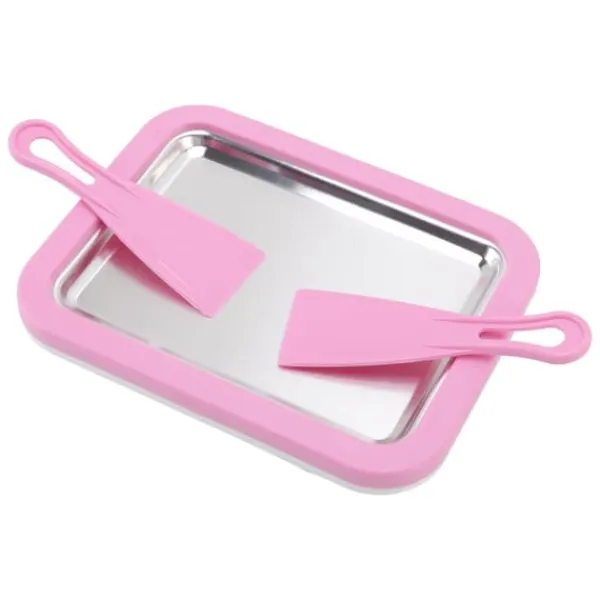 Isrulleplade Gør-det-selv Håndværk Ikke-stik påkrævet Stor størrelse Rustfrit Stål Rullemaskine med Plastikskovl Pink Outlet