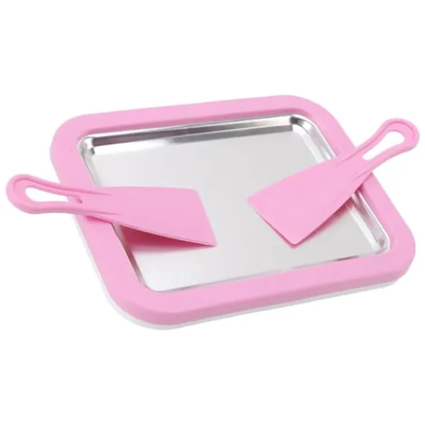 Isrulleplade Gør-det-selv Håndværk Ikke-stik påkrævet Stor størrelse Rustfrit Stål Rullemaskine med Plastikskovl Pink Outlet