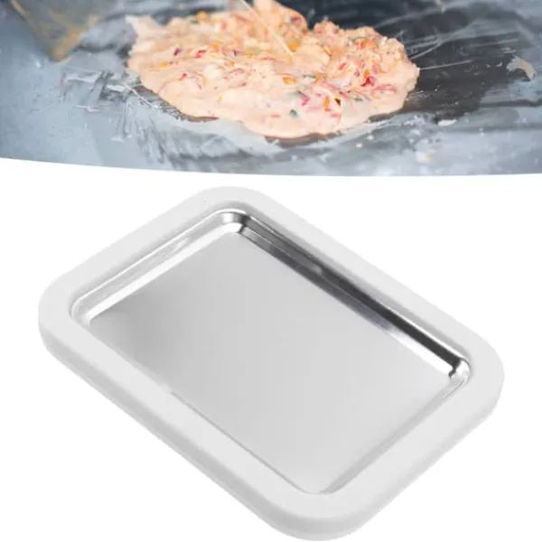 Ismaskine>Isrulleplade Gør-det-selv Håndværk Ikke-stik påkrævet Stor Størrelse Rustfrit Stål Rullemaskine med Plastikskovl Hvid