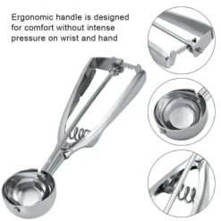 Isske - Rustfrit stål Trigger Cookie Scoop (4 cm diameter) New