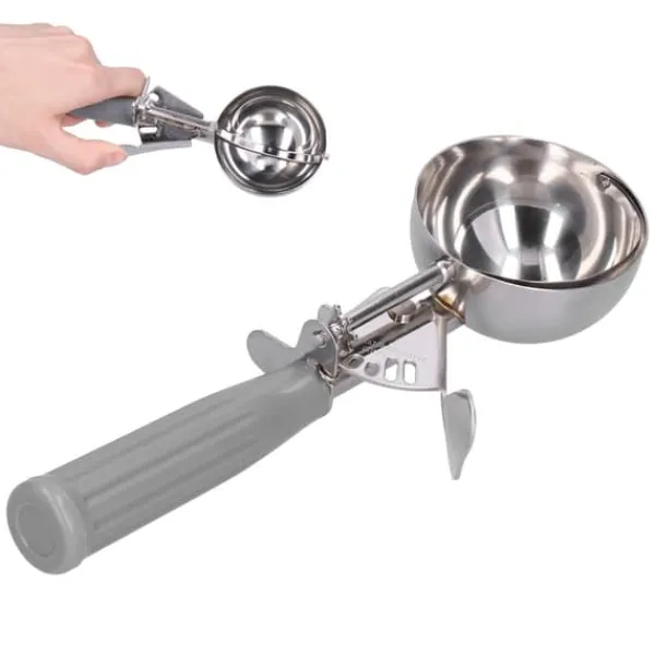 Skeer & Skovle>Isske Digger Multifunktionel Rustfrit Stål Isske Køkkenartikler 7cm Diameter Grå Håndtag