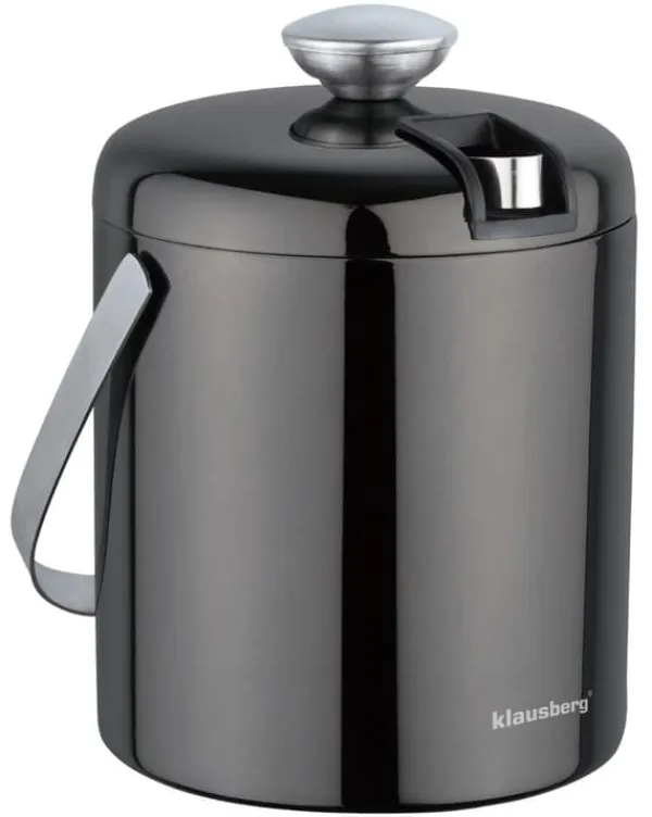 Isspande & Kølere>Isspand 1,3L + tænger isterningbeholder KLAUSBERG KB-7656 grafit