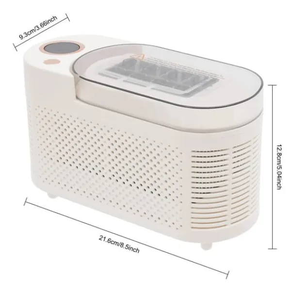 Isproducenter>Isterningemaskine - Mini bordmodel - Kompakt - 12V bilkabel - Til hjem, bil og rejse - Med tang - Hvid