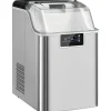 Isproducenter>Isterningmaskine med dispenser – 20 kg/24 timer, 2,1 L vandtank, sølv
