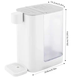 Øjeblikkelig varmtvand dispenser, 5 temperaturindstillinger, hurtigkogning,HVID Hot