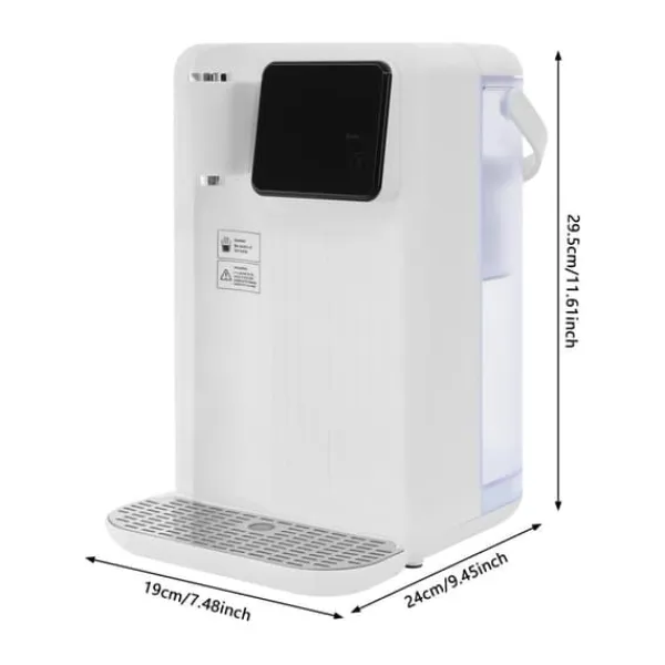 Vandkølere>Øjeblikkelig varmtvandsdispenser, 3L kapacitet, justerbar temperatur, LED-display,220V, HVID