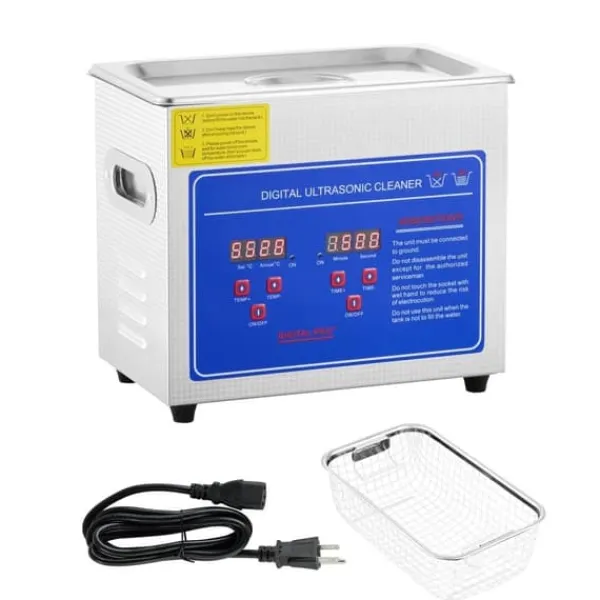 JPS-20A Ultraschallrenser 3L til smykker, rustfrit stål med digital skærm - effektiv ultrasonisk rengøring. New