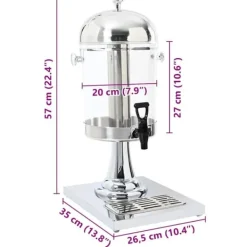 Juicedispenser i rustfrit stål - 8 liter | Farve: Sølv Outlet