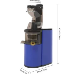 Juicer - Elektrisk saftpresser - 800 W - 220 V - EU-stik - <500 ml - 2 kopper - Til frugt og grøntsager - Blå Hot