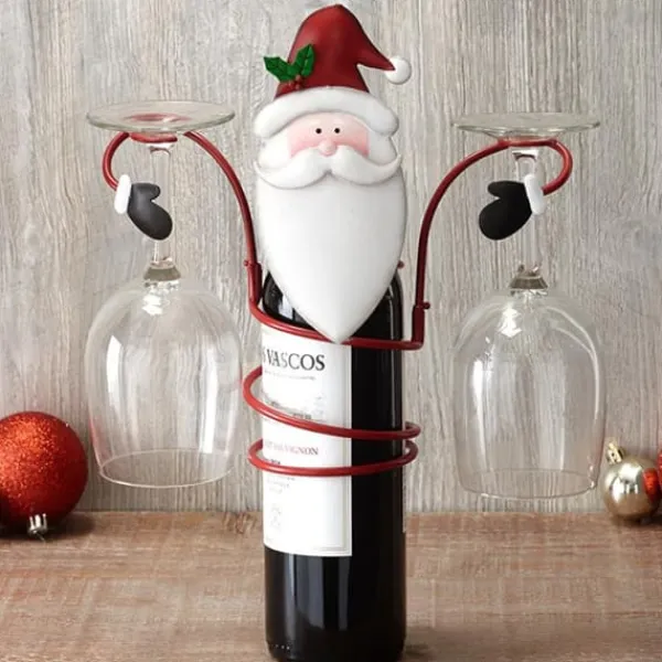 julepynt, vinflaske- og glasholdere til jul, julevinglasholdere Discount