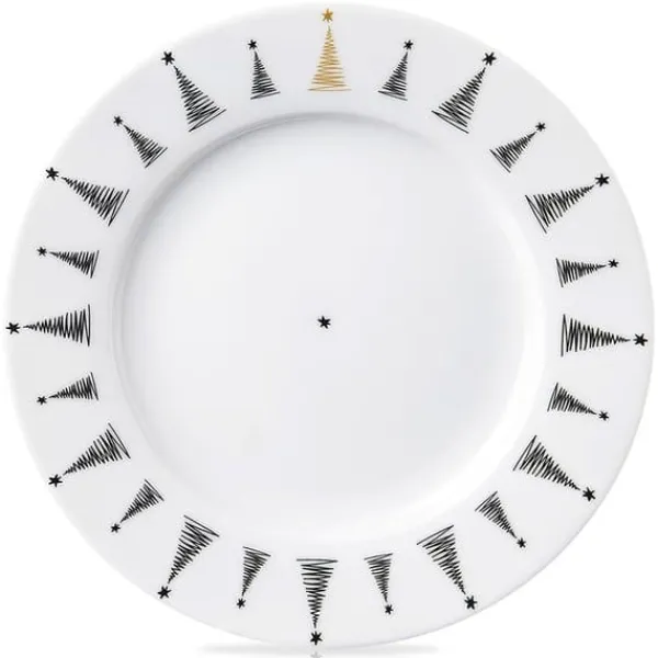 Tallerkener & Bordservicer>Juletræs desserttallerken i porcelæn 20 cm