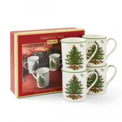 Kaffe- & Teservicer>Juletræskrus 22cl, 4-pak - Spode