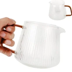 Kaffekop Høj borosilikat Transparent fortykket tekop med håndtag til hjemmekaffe500ml New