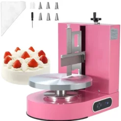 Udstyr Til Kagedekoration>Kage Dekorationsmaskine, Frosting Spredning 4 til 12, Pink, brugervenlig, nem at rengøre, præcise resultater