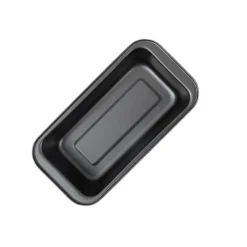 Bagning>Kagebrødsbageformssæt - Nonstick Carbon Steel rektangulær brødform (3 STK, 15 cm, sort)