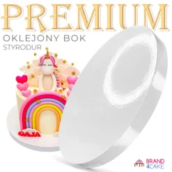Udstyr Til Kagedekoration>Kagebrætbund Hvid 34 cm 2 cm Sæt 5 stk. Kagetromle Rund Premium Brand4Cake