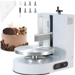 Kagedekorationsmaskine, Frosting Spreader til 4 - 12 Kager, Justerbar bredde, Ergonomisk greb, Let at rengøre Clearance
