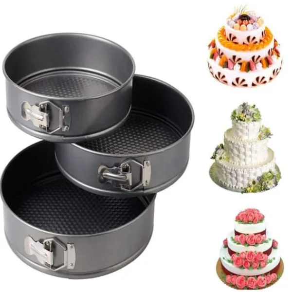 Bagning>KAGEFORME 3 STK 24/26/28cm E-8013