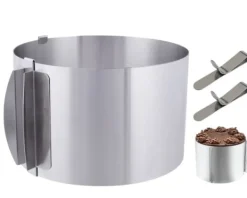 Udstikkere>Kagekant 10 cm justerbar 16-30 kagering + 2X GRATIS KLIPS