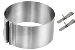 Udstikkere>Kagekant 8 cm justerbar 16-30 kagering + 2X GRATIS KLIPS