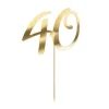 Kagetopper "40" guld Outlet