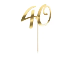 Kagetopper "40" guld Outlet