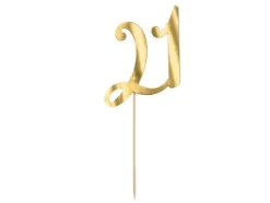 Udstyr Til Kagedekoration>Kagetopper "21" guld