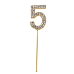 Kagetopper med ZIRCONS GOLDEN nummer "5"