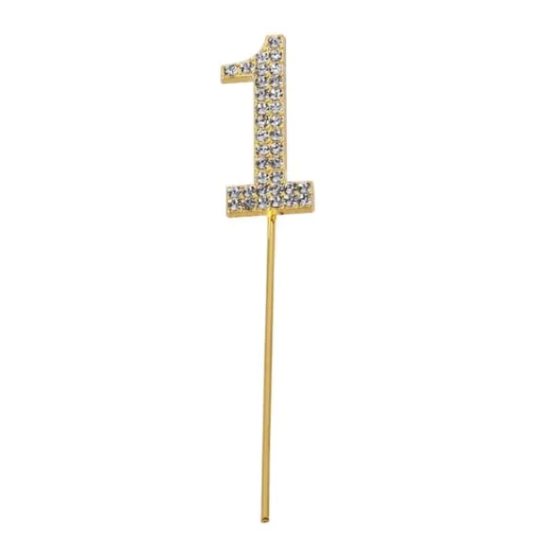Kagetopper med ZIRCONS GOLDEN nummer "1" Hot