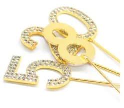 Kagetopper med ZIRCONS GOLDEN nummer "1" Hot