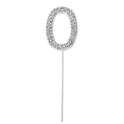 Udstyr Til Kagedekoration>Kagetopper med ZIRCONS SILVER nummer ""0""