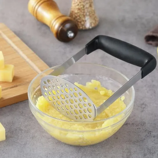 Kartoffelpressere>Kartoffelpresse Kartoffelmos Rustfrit stål Køkkentilbehør Grøntsagspresse Køkken