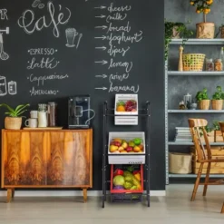 Kasserack, 116x50x34 cm, Sort Online