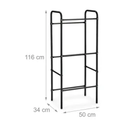 Kasserack, 116x50x34 cm, Sort Online