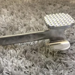 Kødmørner aluminiumslegering rund sølv ergonomisk kødhammer til køkkenbøf Sale